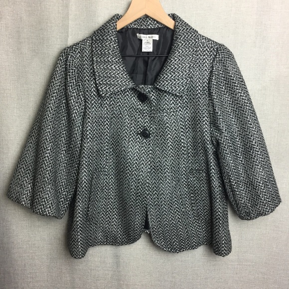 bill blass Jackets & Blazers - Bill Blass/ 3/4 Sleeve Two Button Swing Coat Sz L